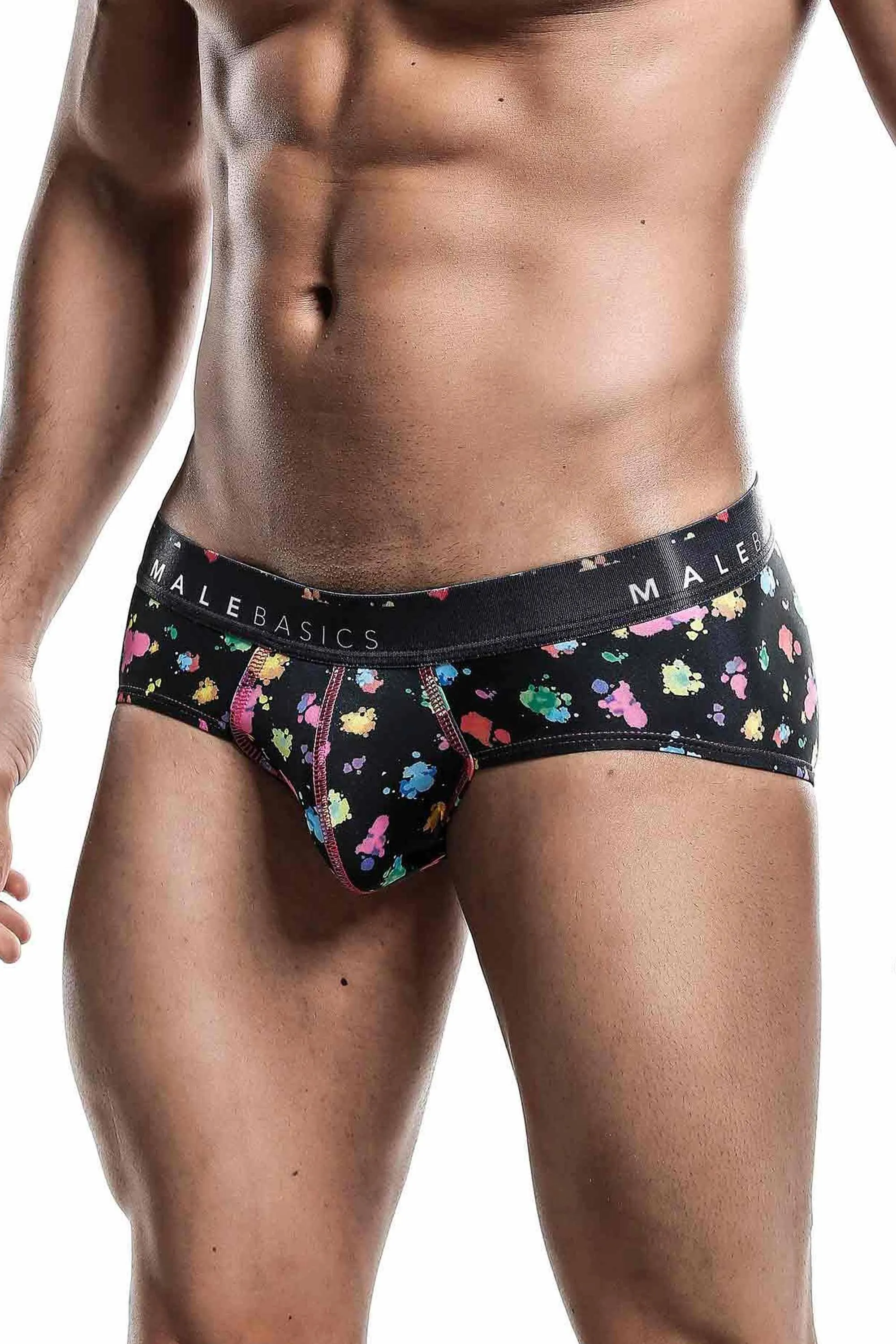 Malebasics New Hipster Brief Black Splash