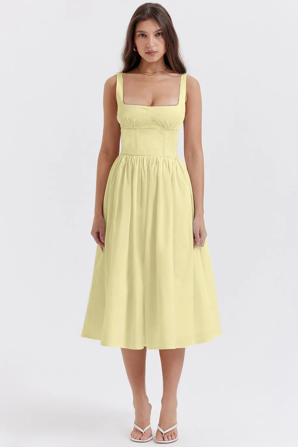 Mandy Summer Backless Midi Dress
