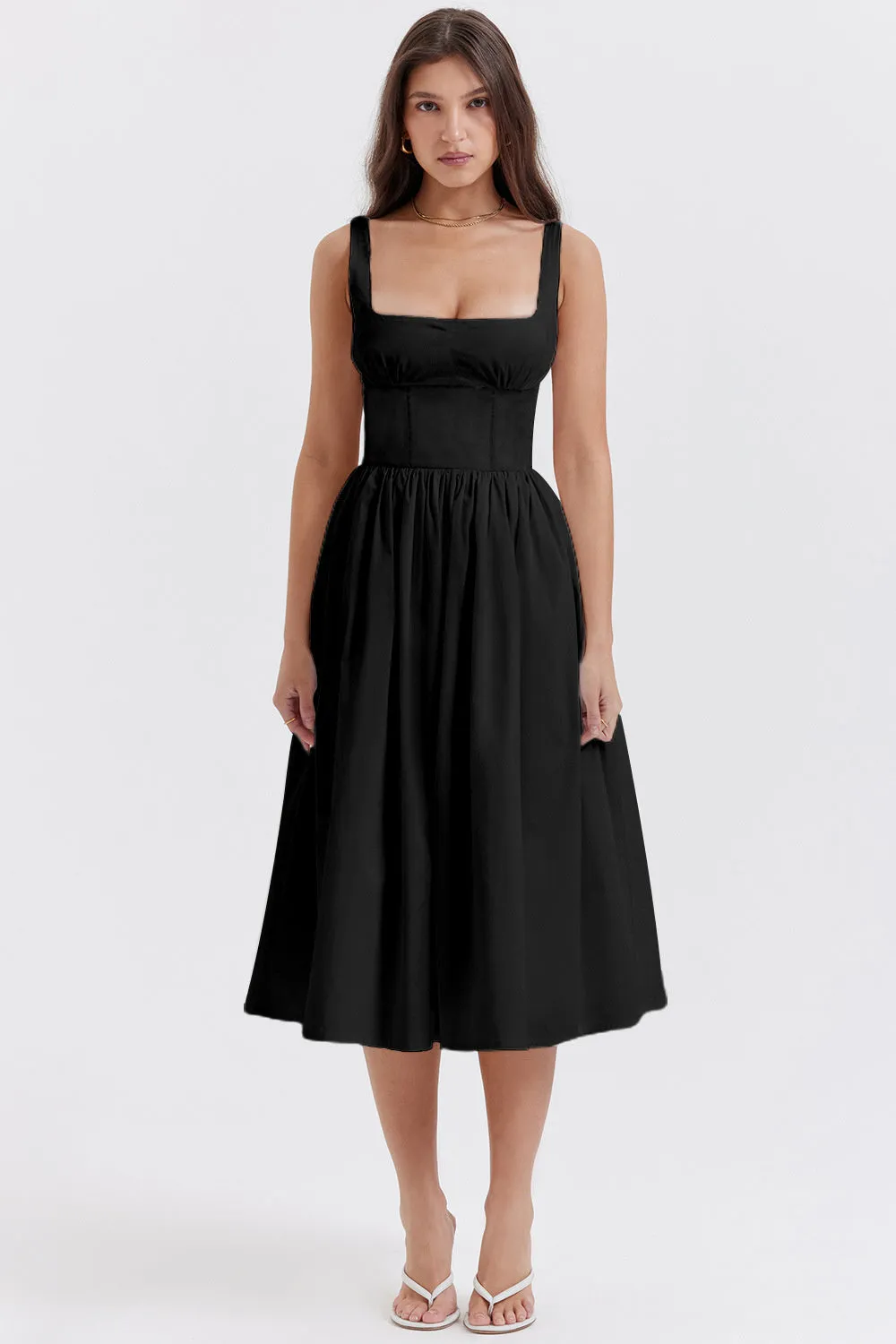 Mandy Summer Backless Midi Dress