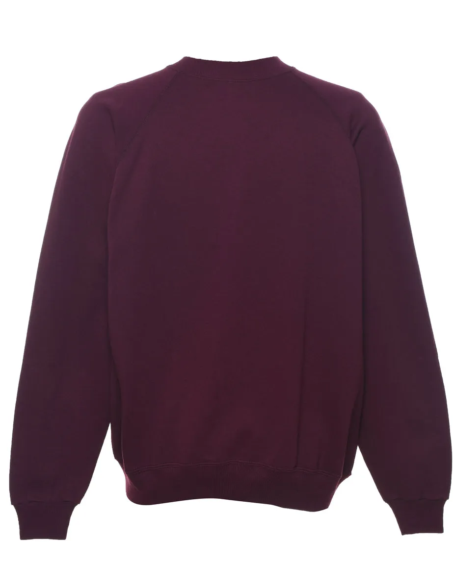Maroon Plain Sweatshirt - XL
