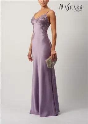 Mascara MC192046  slip satin dress Lavander