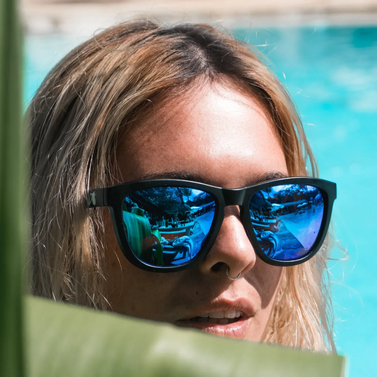 Matte Black - Electric Blue Lens Polarized - Essentials