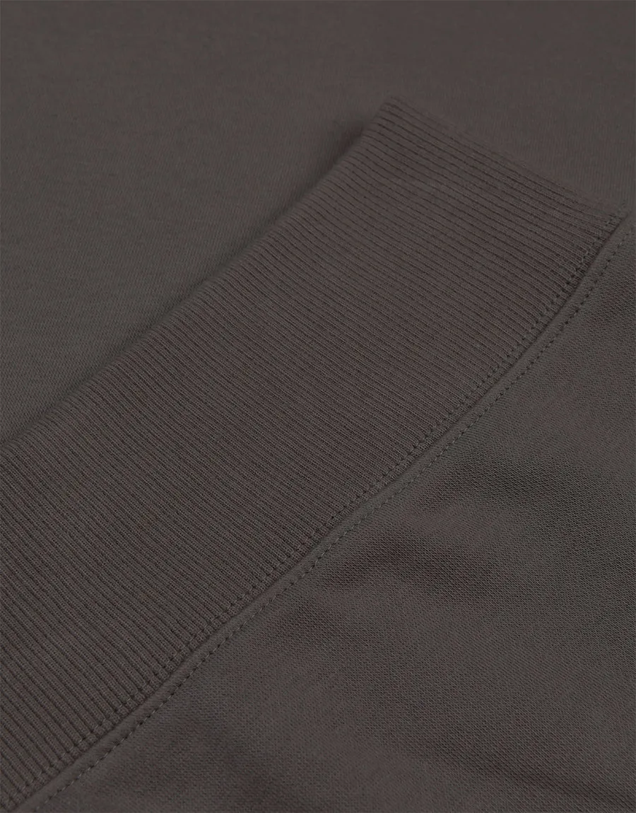 Men's Crew Neck  PLAIN SWEATSHIRT Dark Grey