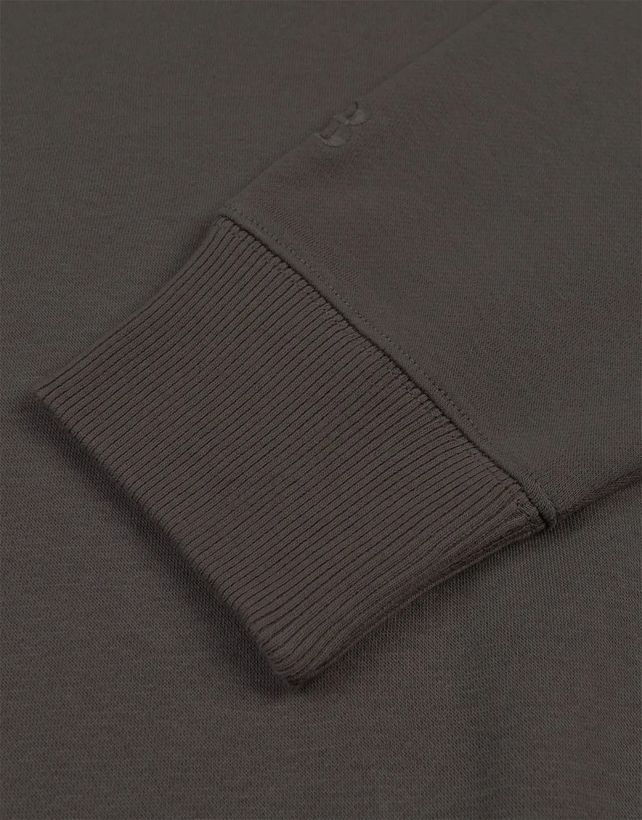 Men's Crew Neck  PLAIN SWEATSHIRT Dark Grey