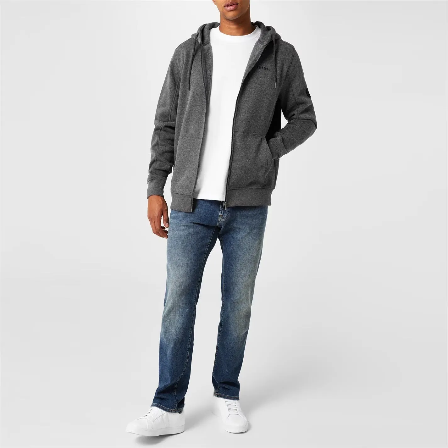 Mens Premium Zip Full Sleeve Fleece Hoodie Sweatshirt
