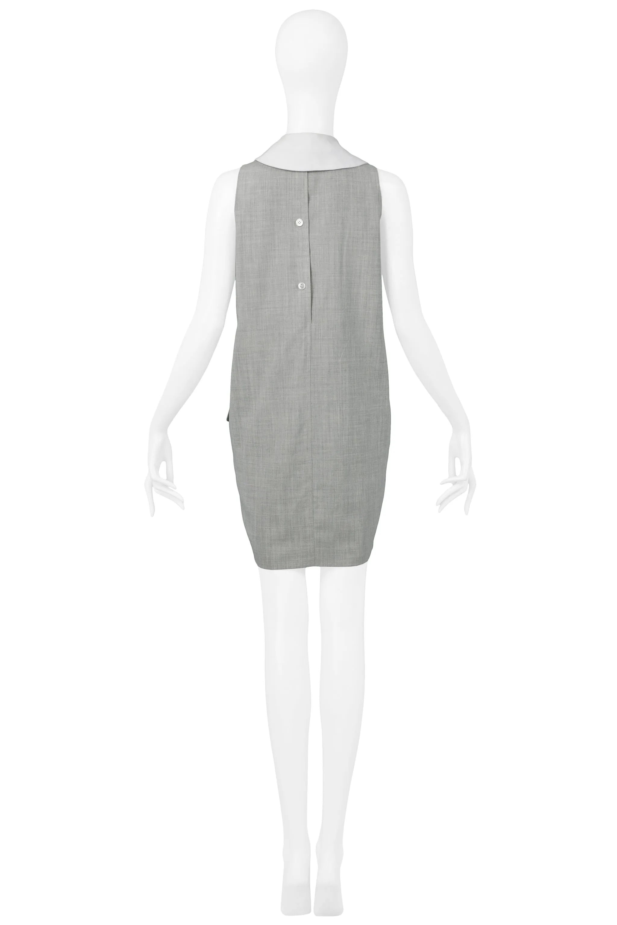 MIZRAHI GREY DRESS WITH PINK BOW 1991