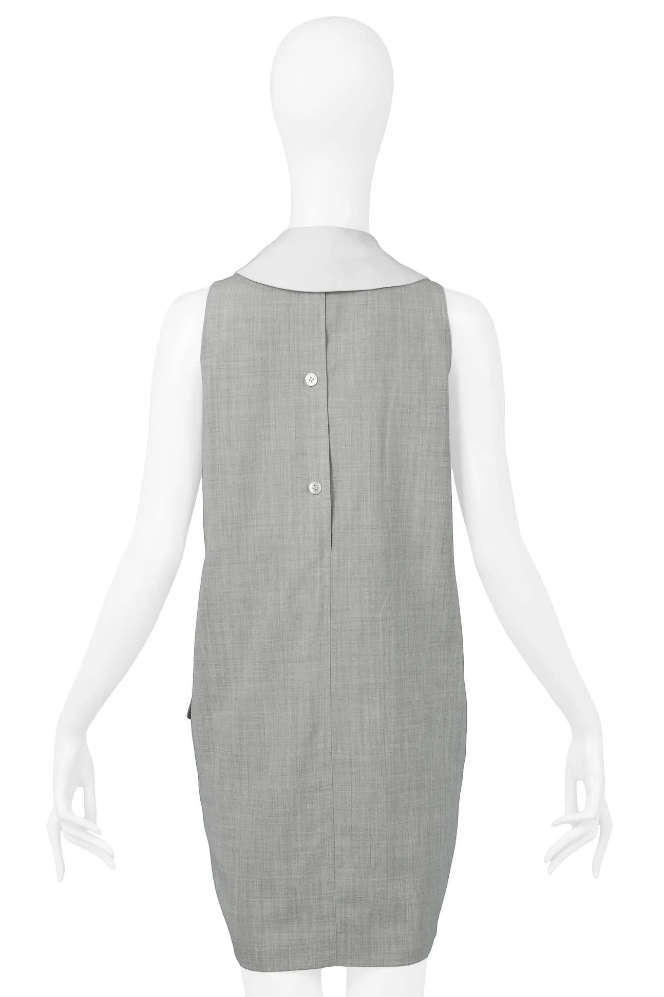MIZRAHI GREY DRESS WITH PINK BOW 1991