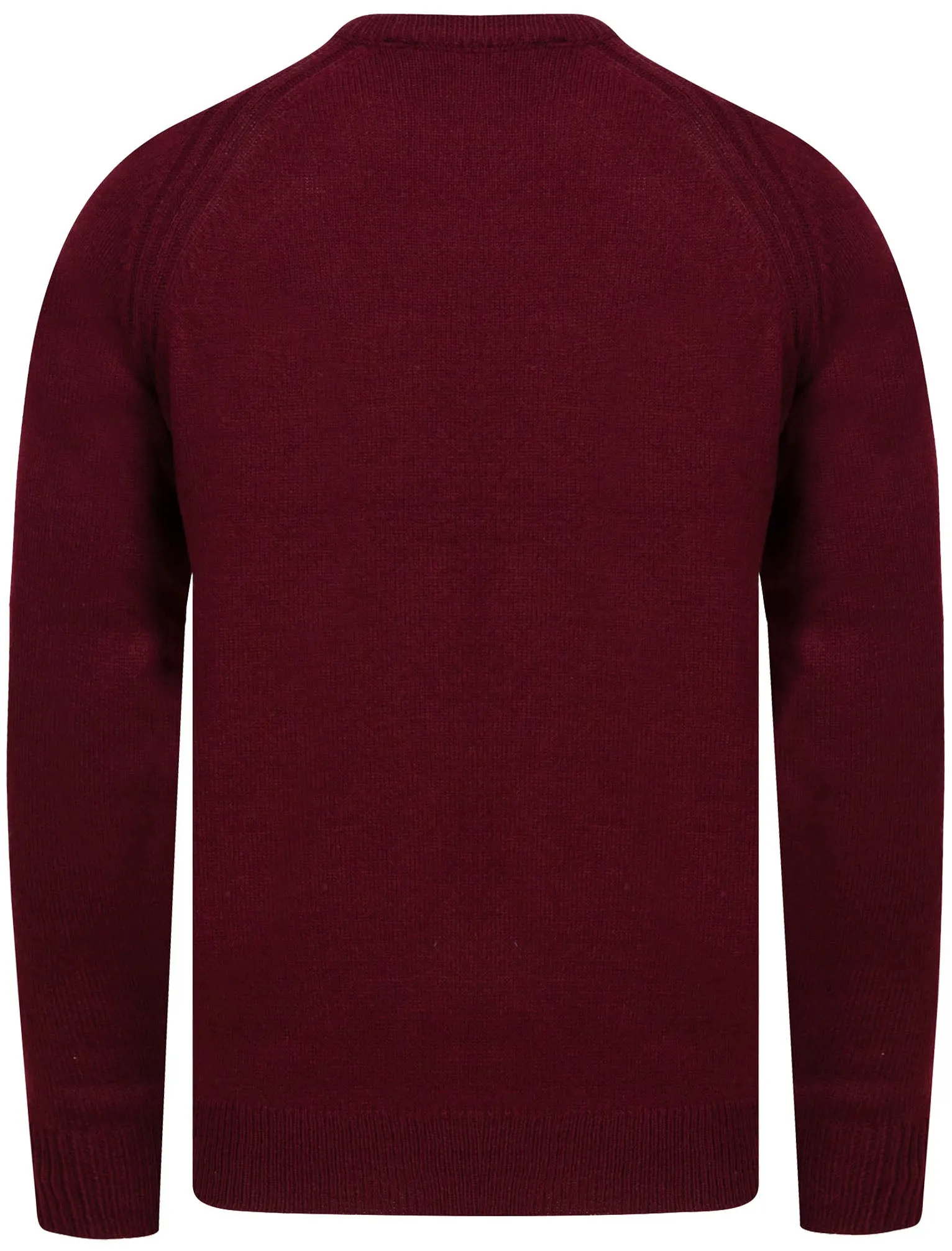 Morphy Ribbed Stitch Crew Neck Knitted Jumper in Oxblood - Kensington Eastside