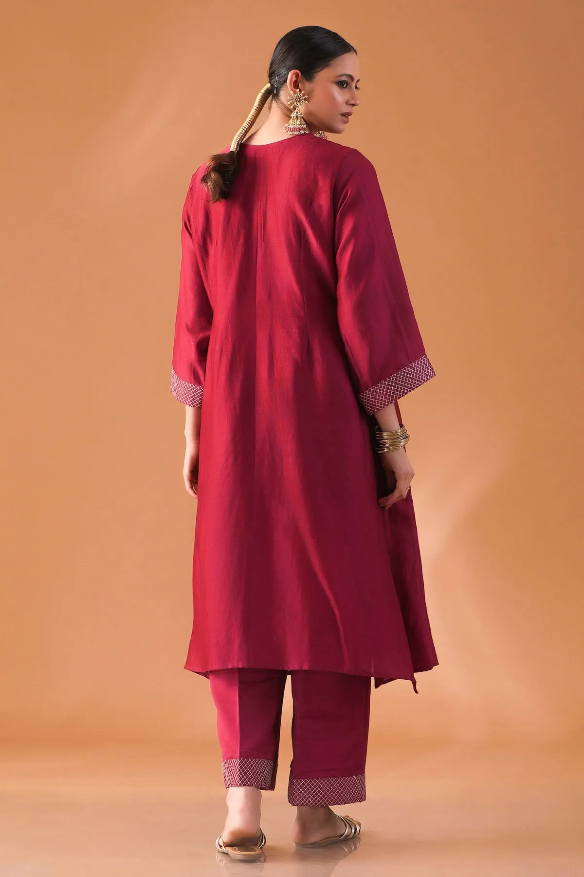 Mulberry Smocked Kurta Set