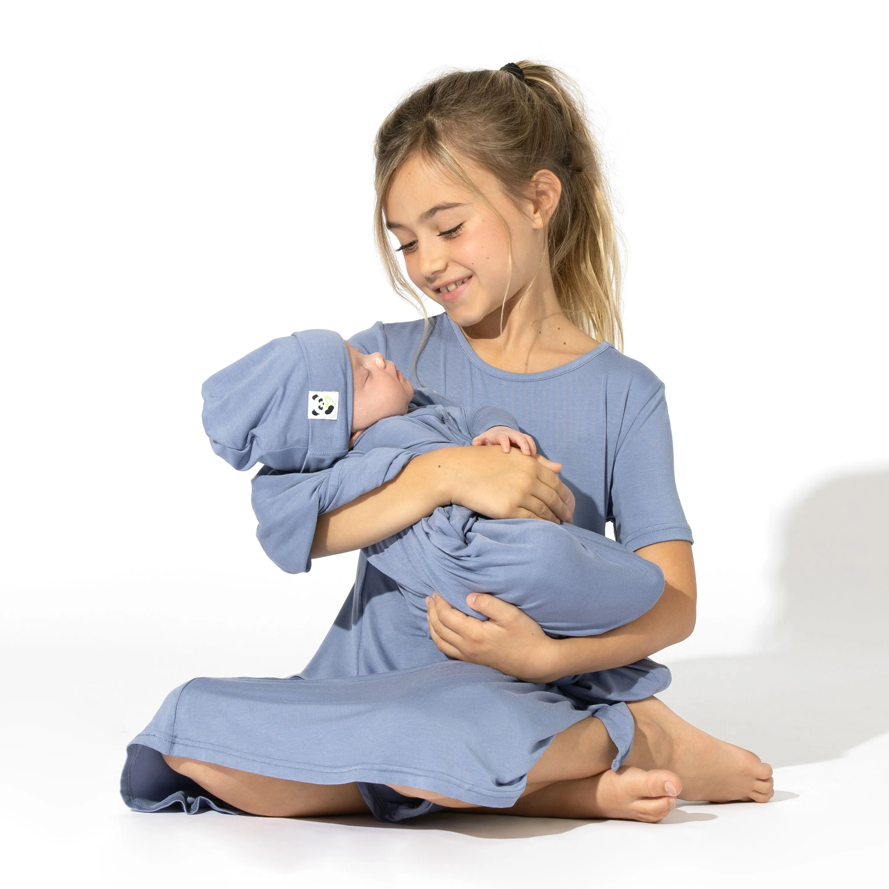 Mystic Blue Bamboo Convertible Footie