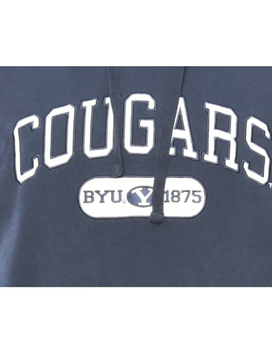 Navy Cougars Printed Hoodie - S