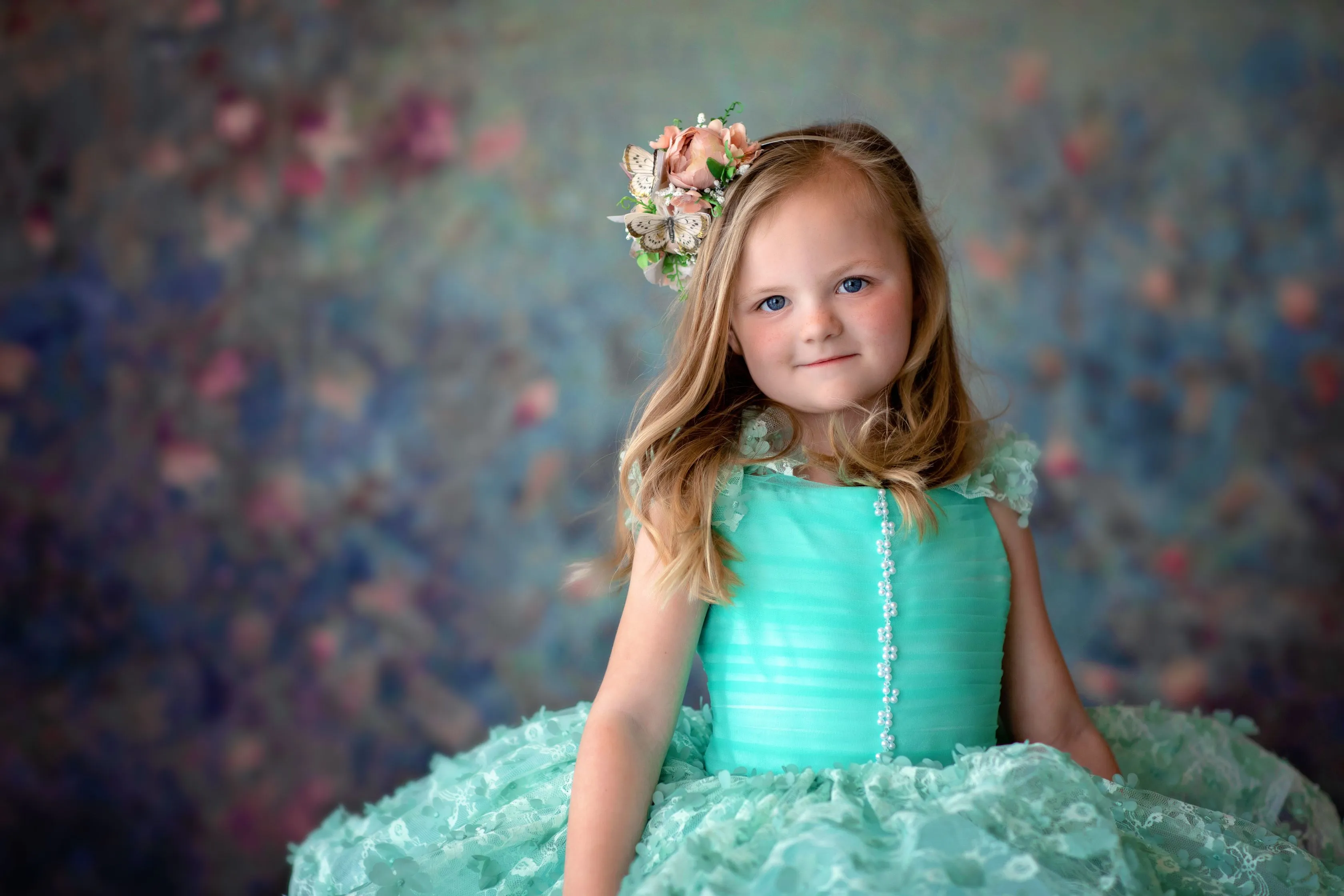 New "Fluttering Mint" -  Petal Length dress ( 4 Year - Petite 5 Year)