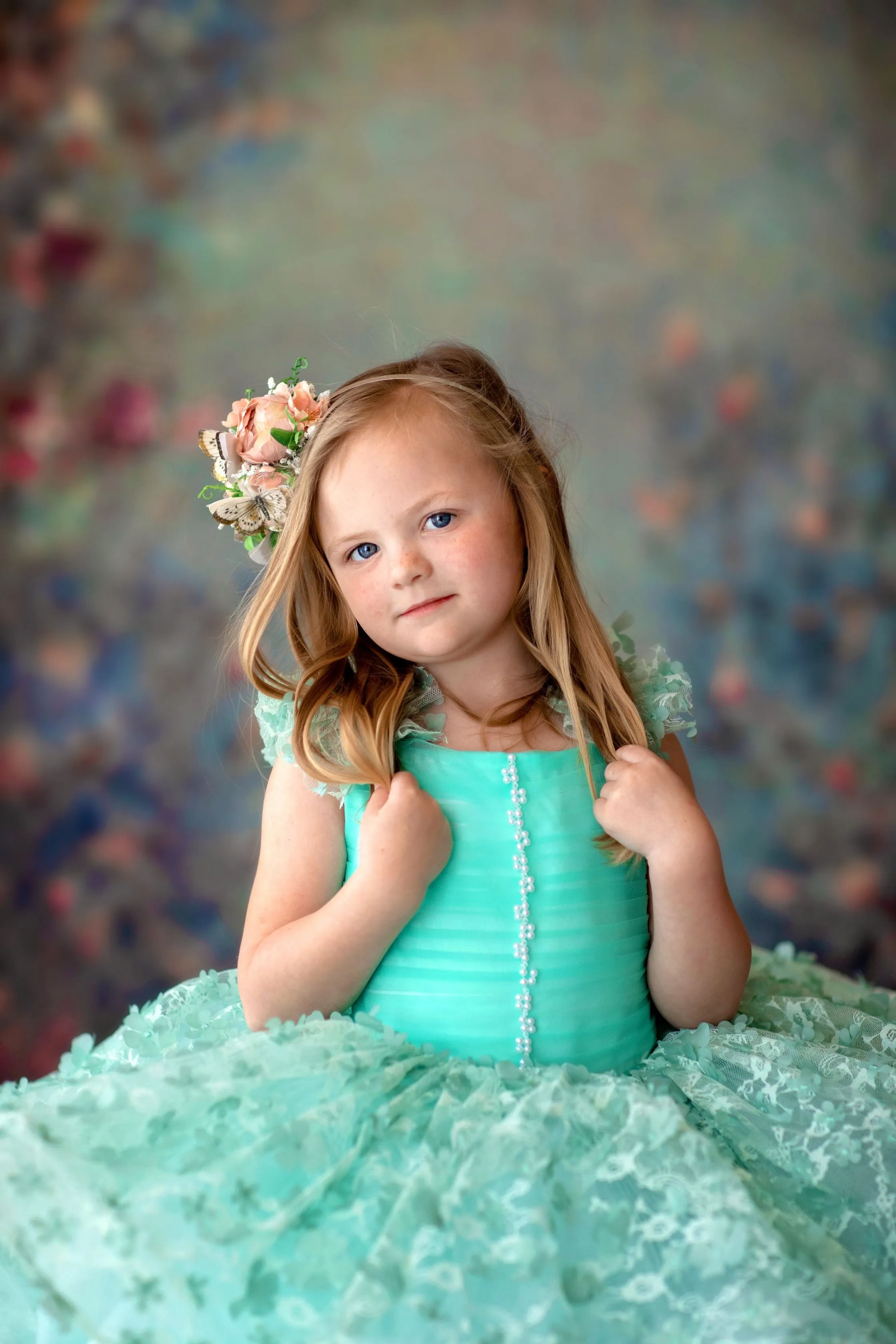 New "Fluttering Mint" -  Petal Length dress ( 4 Year - Petite 5 Year)