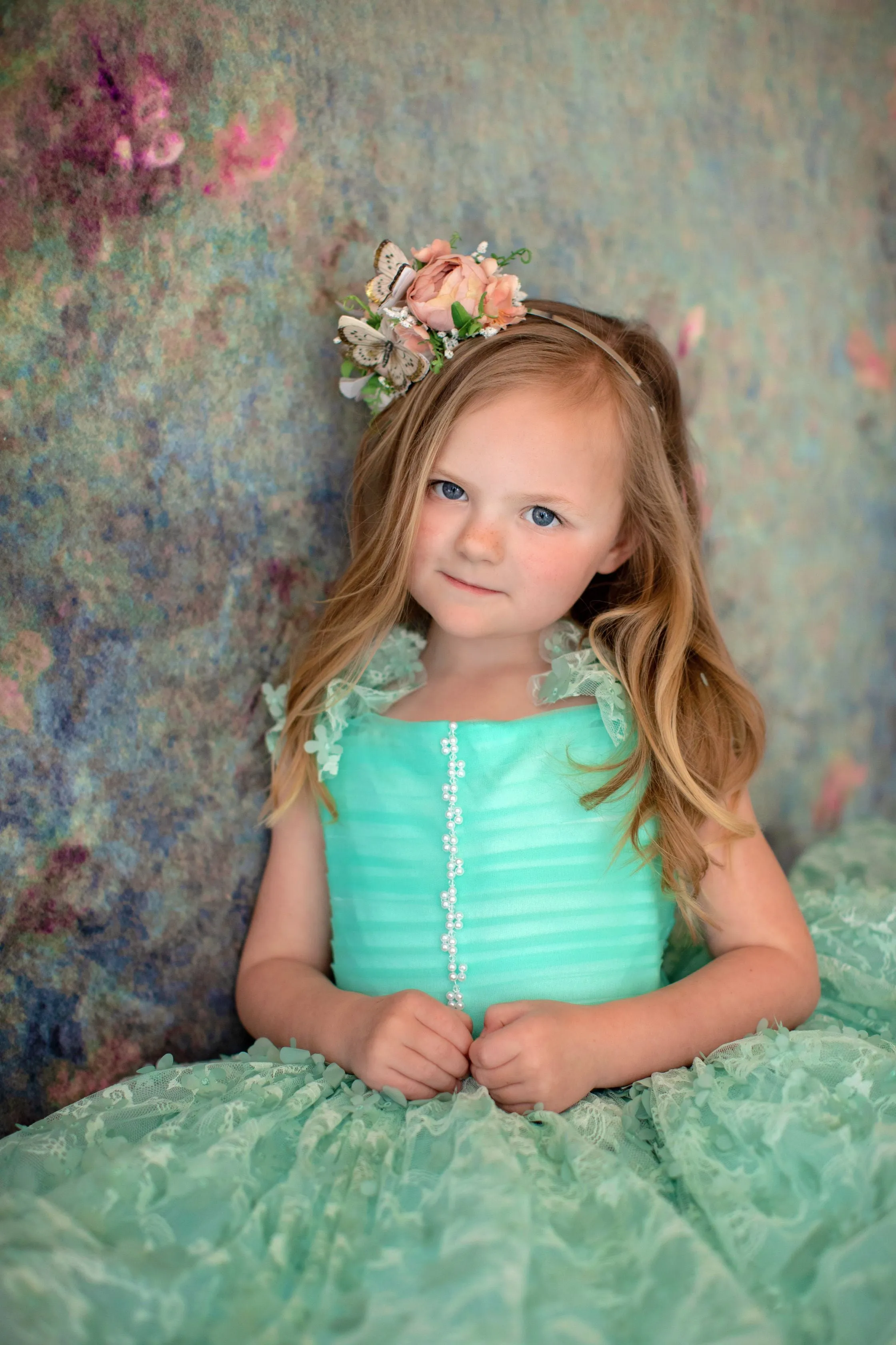 New "Fluttering Mint" -  Petal Length dress ( 4 Year - Petite 5 Year)