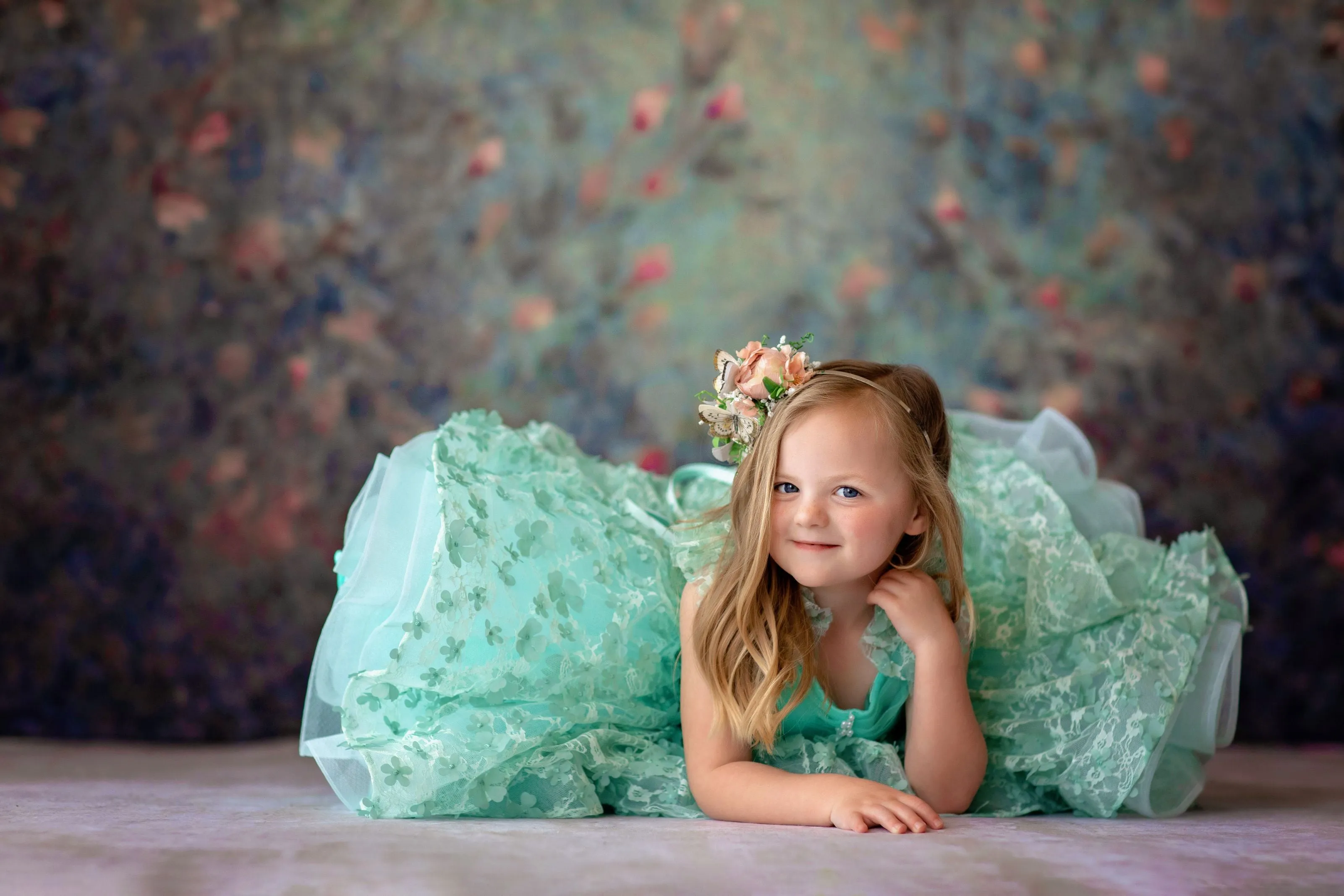 New "Fluttering Mint" -  Petal Length dress ( 4 Year - Petite 5 Year)