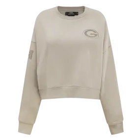 NFL GREEN BAY PACKERS NEUTRAL WOMEN'S CREWNECK (TAUPE)