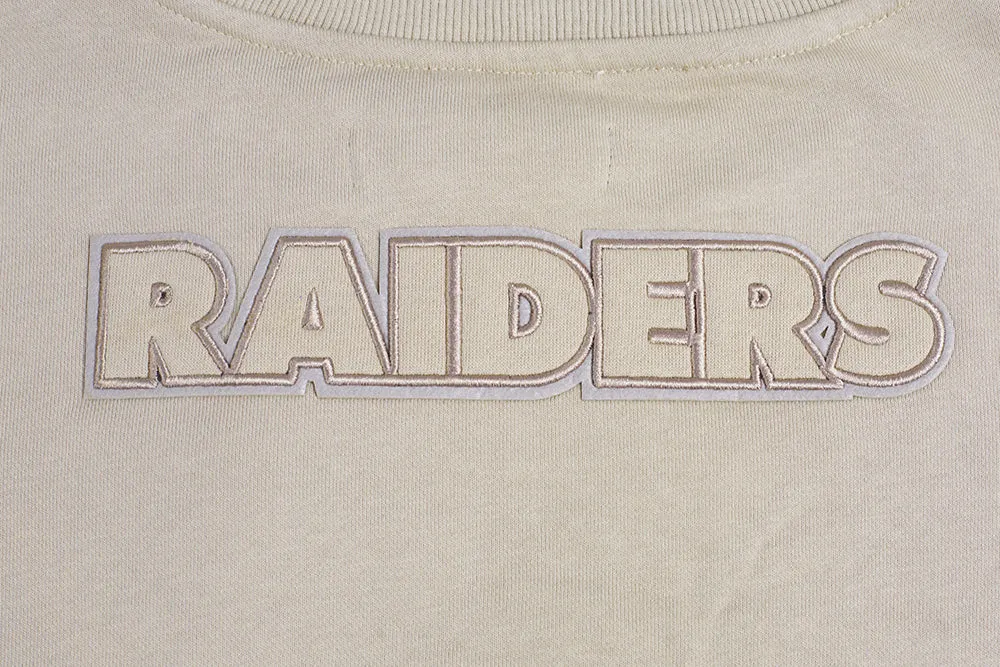 NFL LAS VEGAS RAIDERS NEUTRAL WOMEN'S CREWNECK (TAUPE)