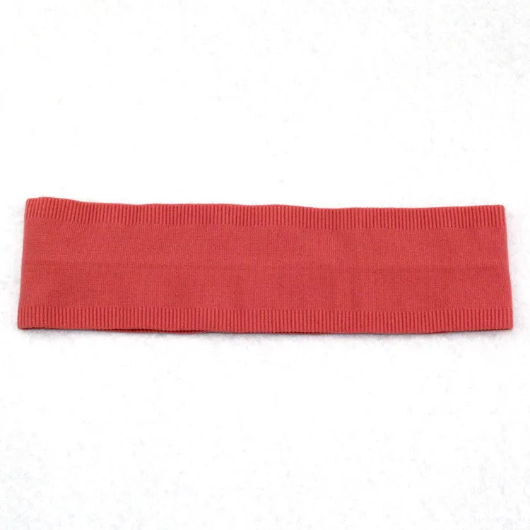 Non-slip Sports Antiperspirant Headband Nylon Monochromatic Headband Headwear