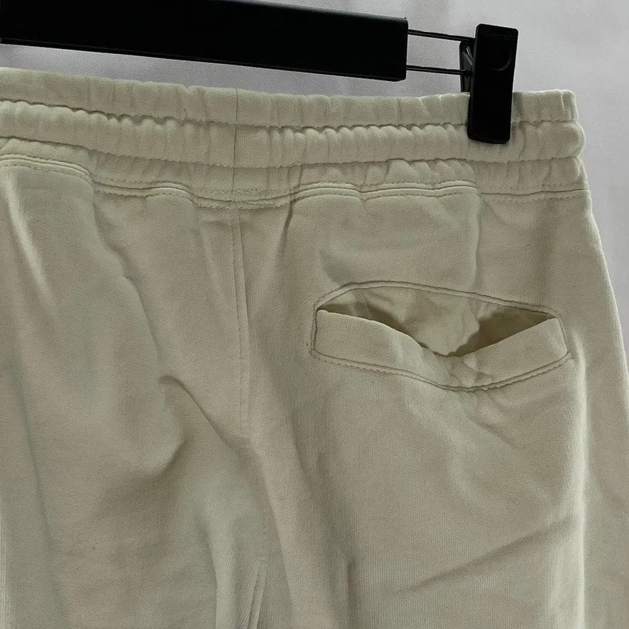 NYON Unisex Cream-Black Drawstring "New York or Nowhere" Logo Sweatpants SZ XS