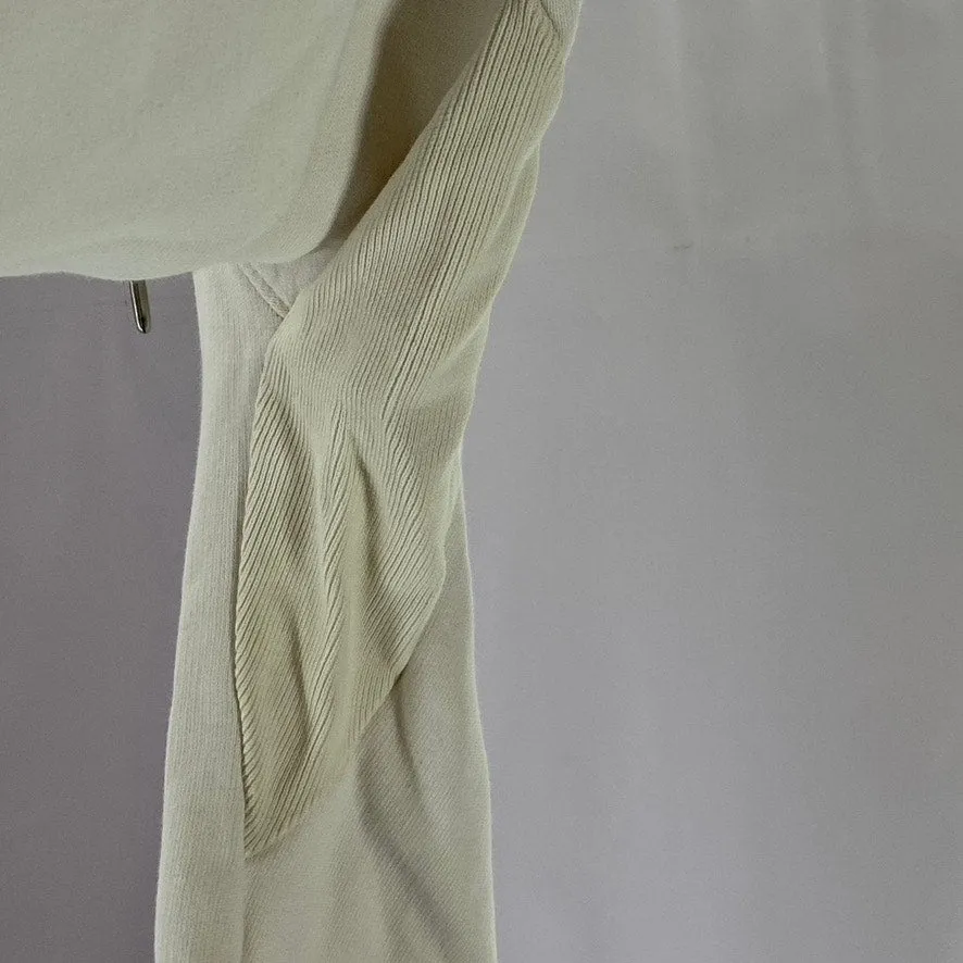 NYON Unisex Cream-Black Drawstring "New York or Nowhere" Logo Sweatpants SZ XS