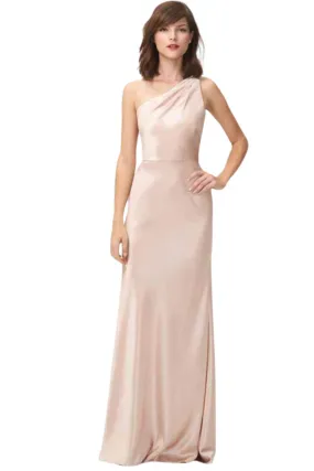 One Shoulder Sleeveless Evening Dress