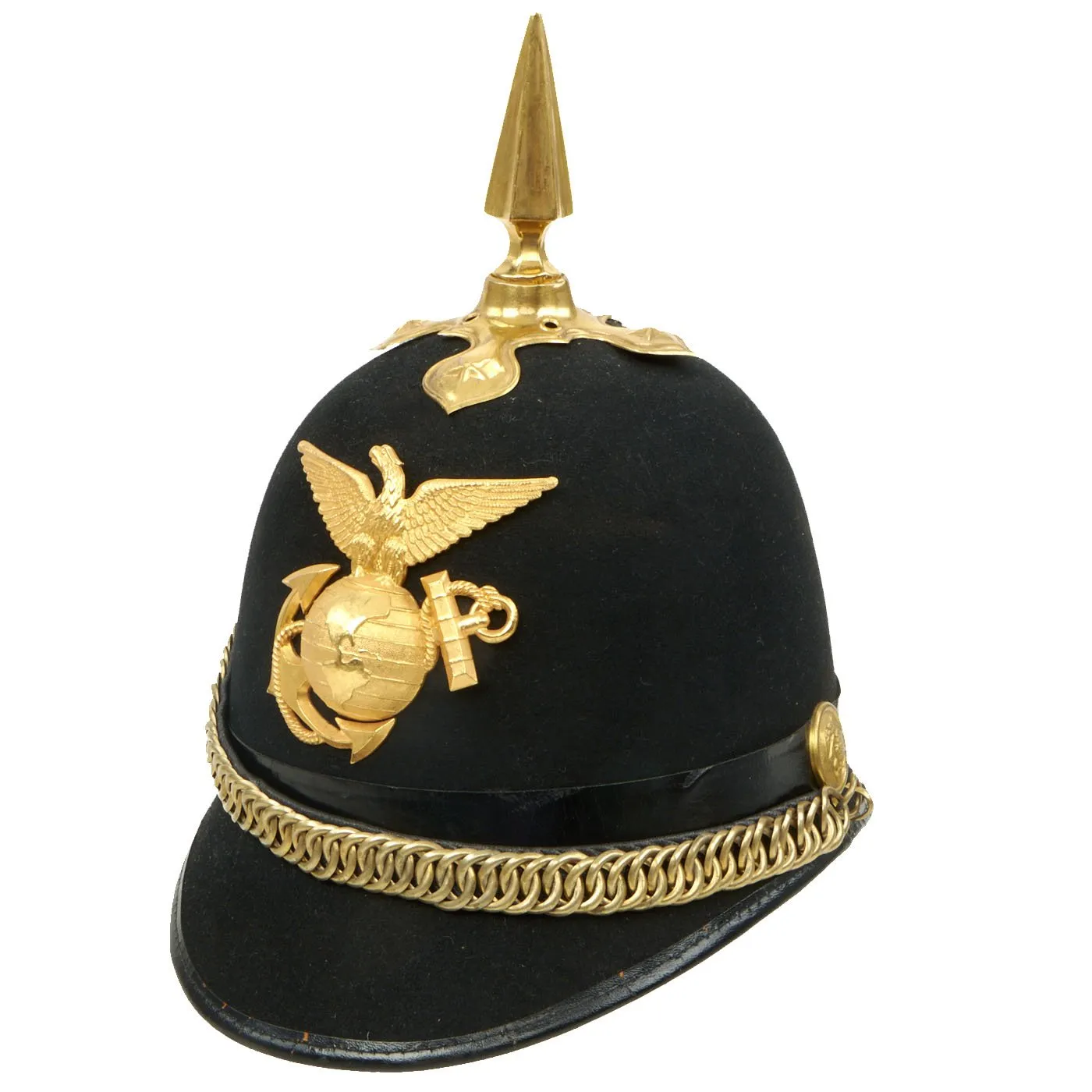 Original U.S. Spanish American War  Marine Corps Officer 1899 Dated M1890 Spiked Helmet