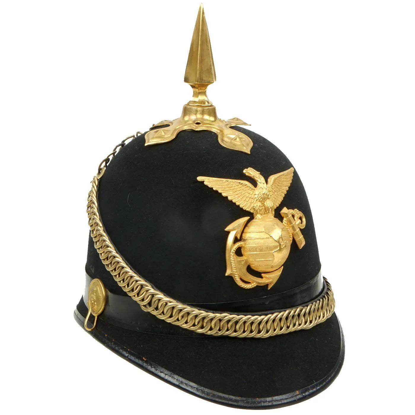 Original U.S. Spanish American War  Marine Corps Officer 1899 Dated M1890 Spiked Helmet