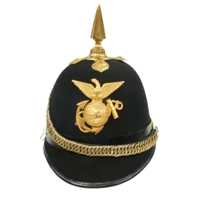 Original U.S. Spanish American War  Marine Corps Officer 1899 Dated M1890 Spiked Helmet