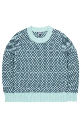 Patagonia Women's Recycled Wool-Blend Crewneck Sweater - Snowdrift: Thermal Blue