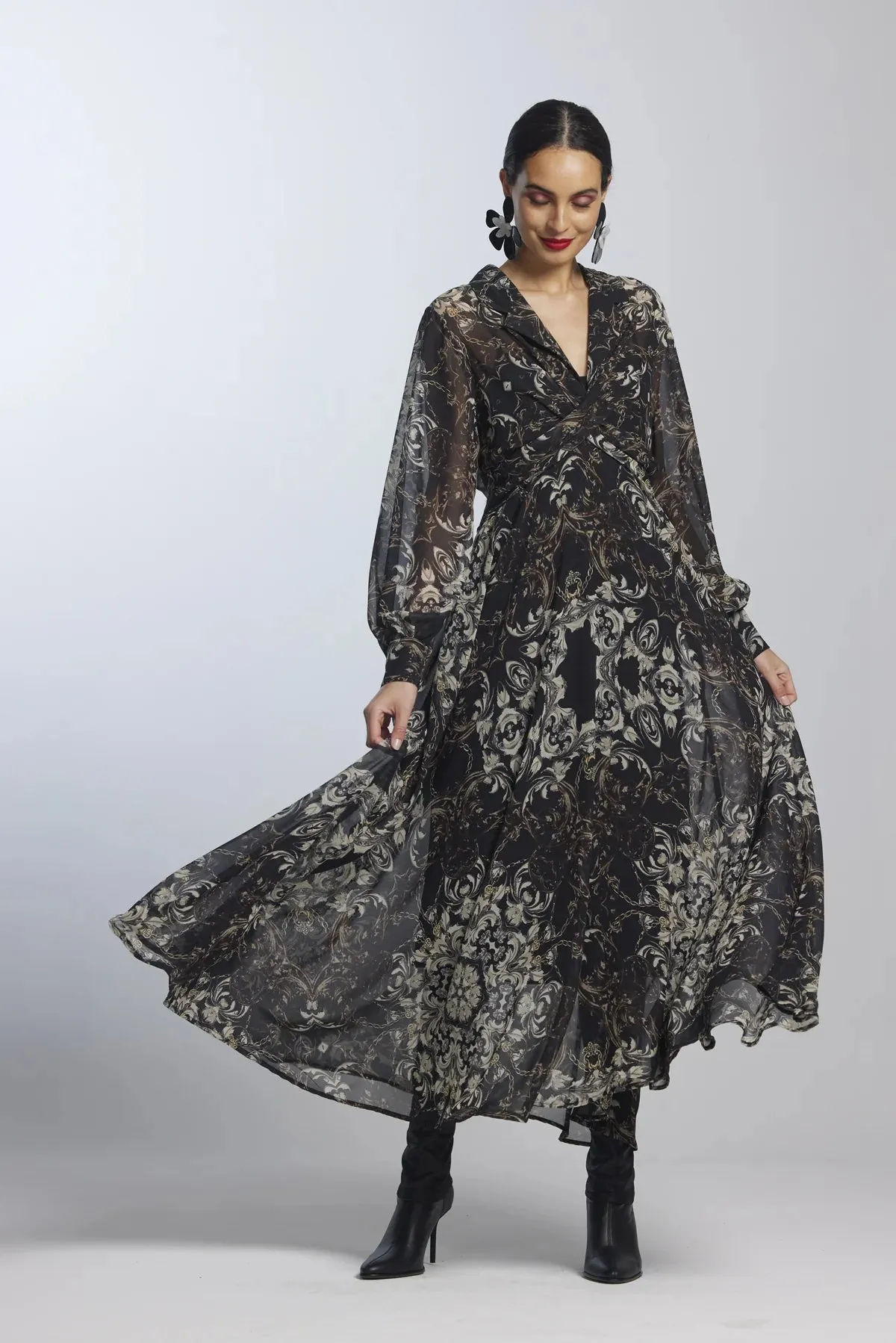 Paula Ryan Venezia Chiffon Crossover Dress