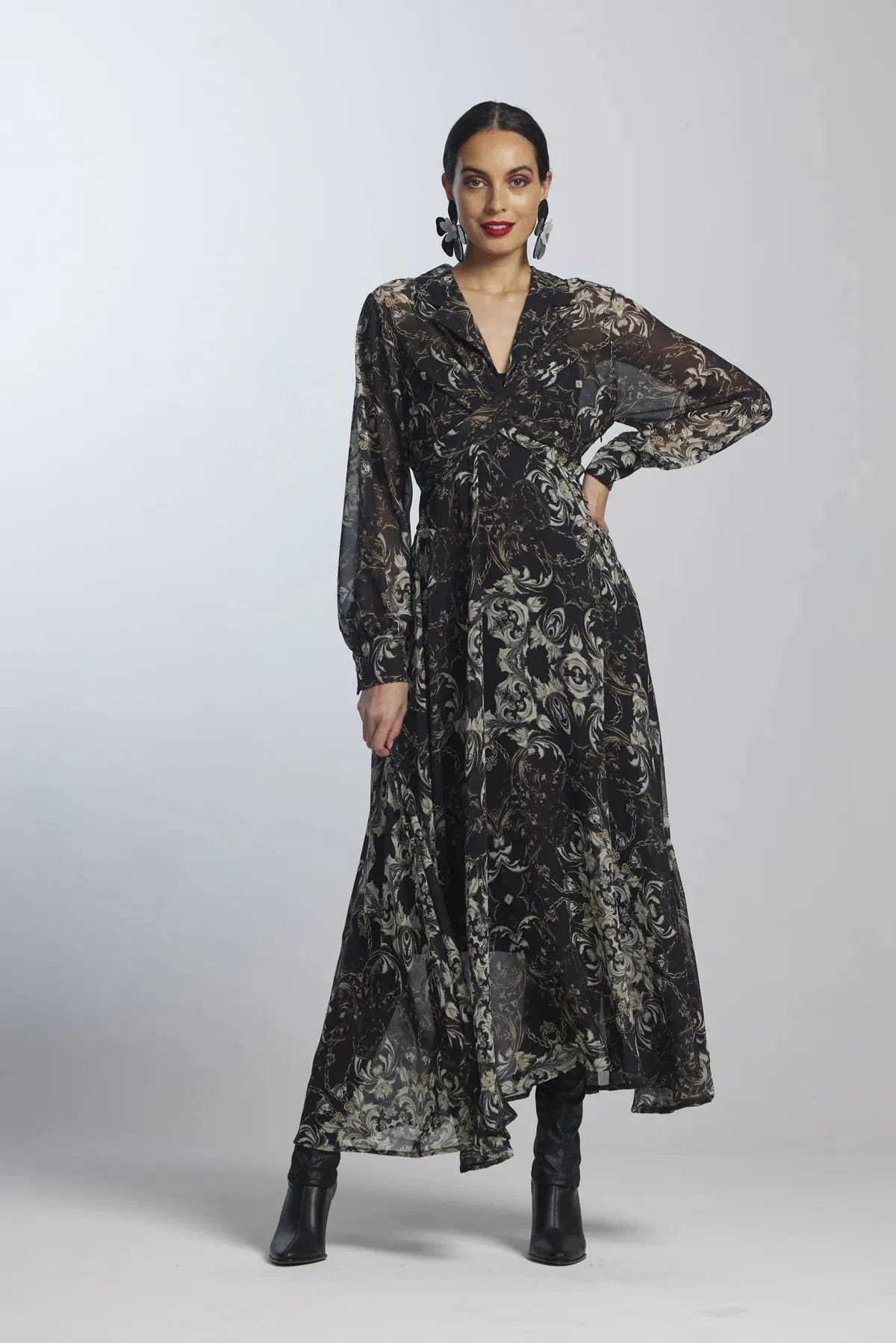 Paula Ryan Venezia Chiffon Crossover Dress