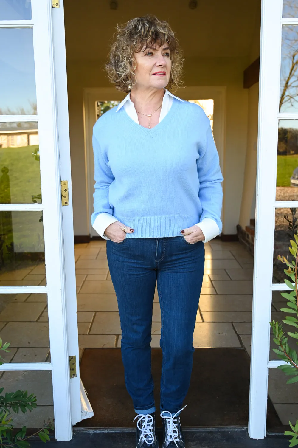 Petite 2 in 1 Knit Jumper | Blue