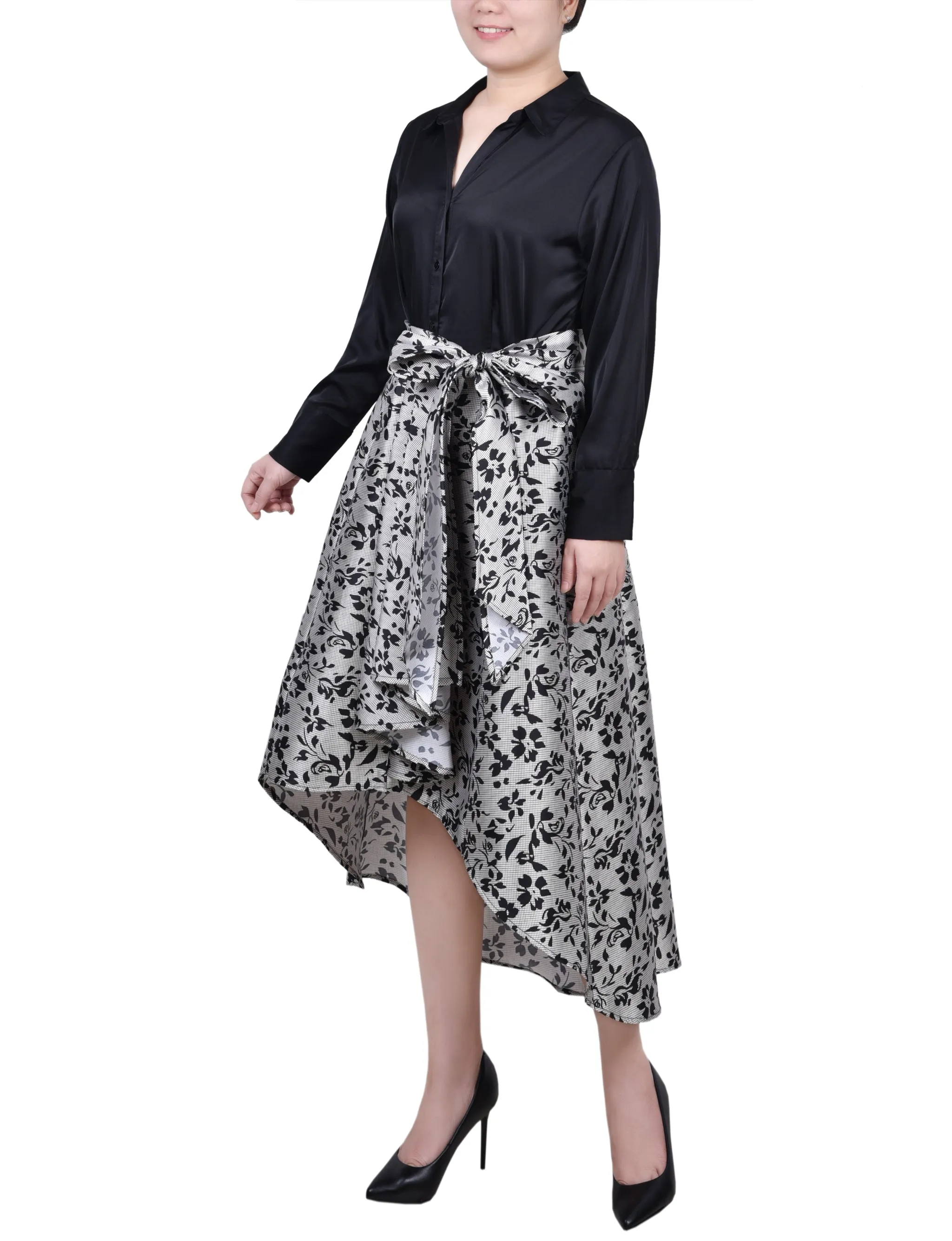 Petite Satin/Mikado Dress