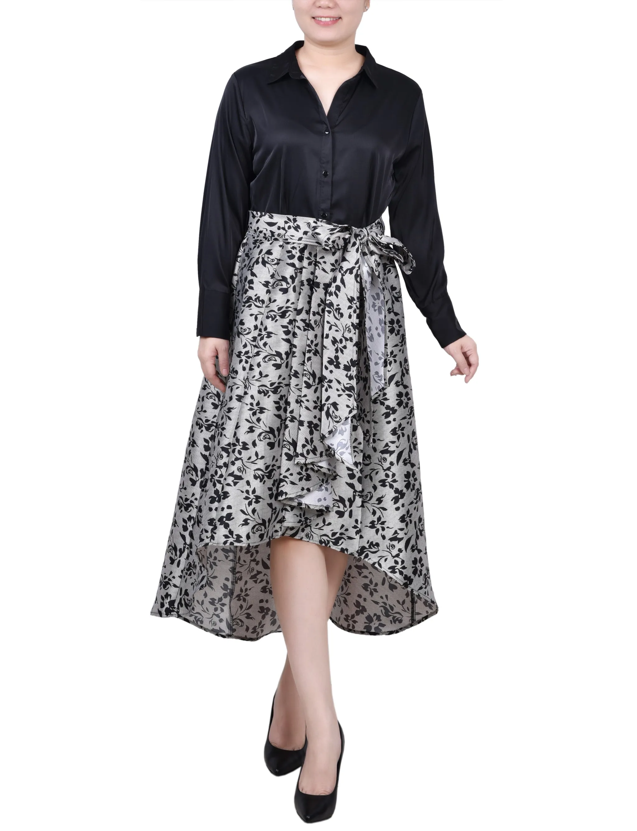 Petite Satin/Mikado Dress