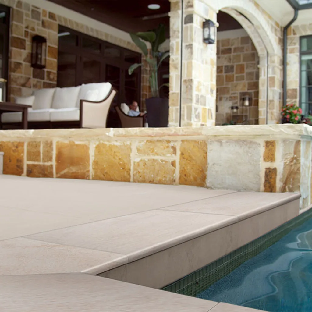 Petra Beige, 13" x 24" - 2CM Porcelain Pool Coping