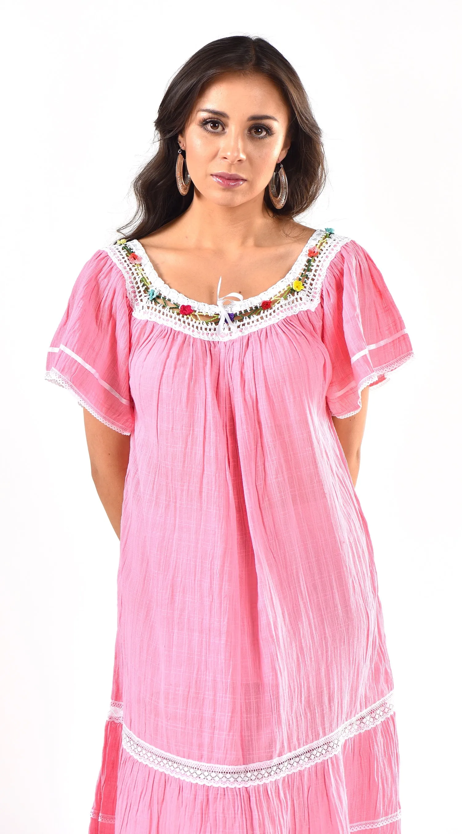 Pink Crochet Dress