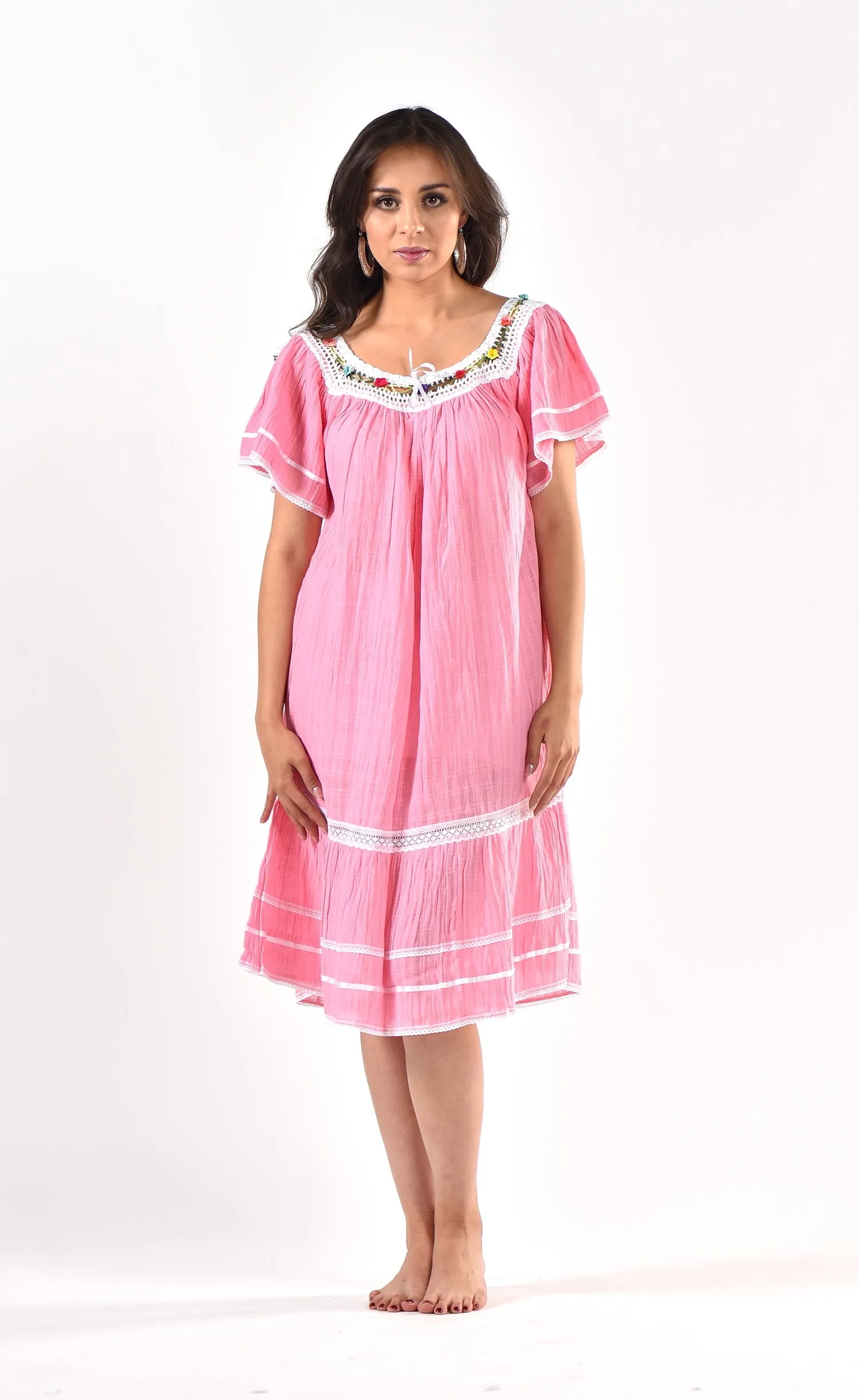 Pink Crochet Dress