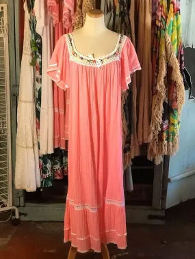 Pink Crochet Dress