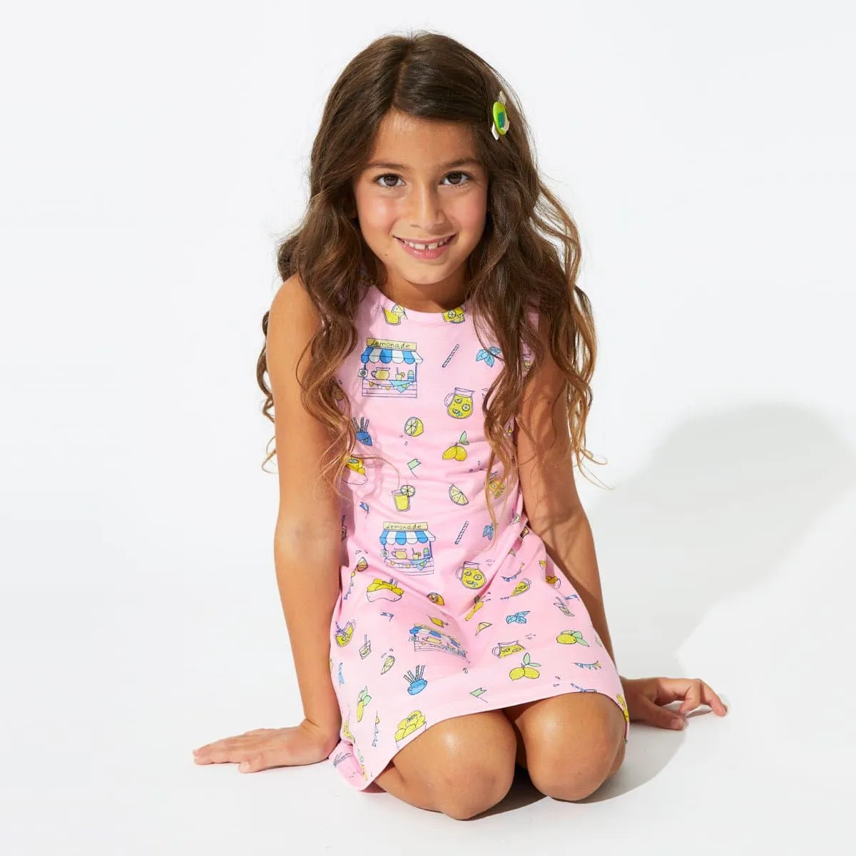 Pink Lemonade Bamboo Girls' Sleeveless Dress