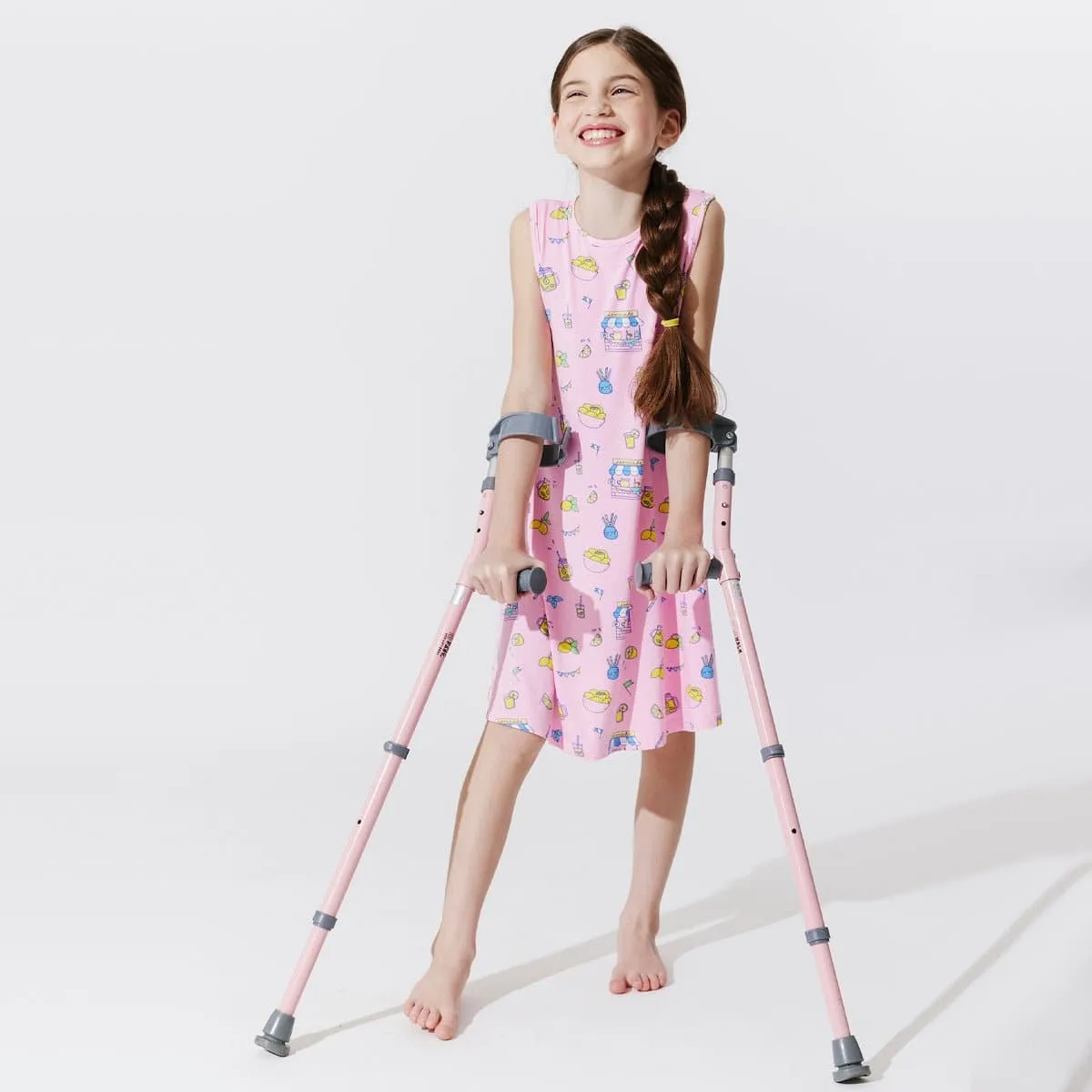 Pink Lemonade Bamboo Girls' Sleeveless Dress