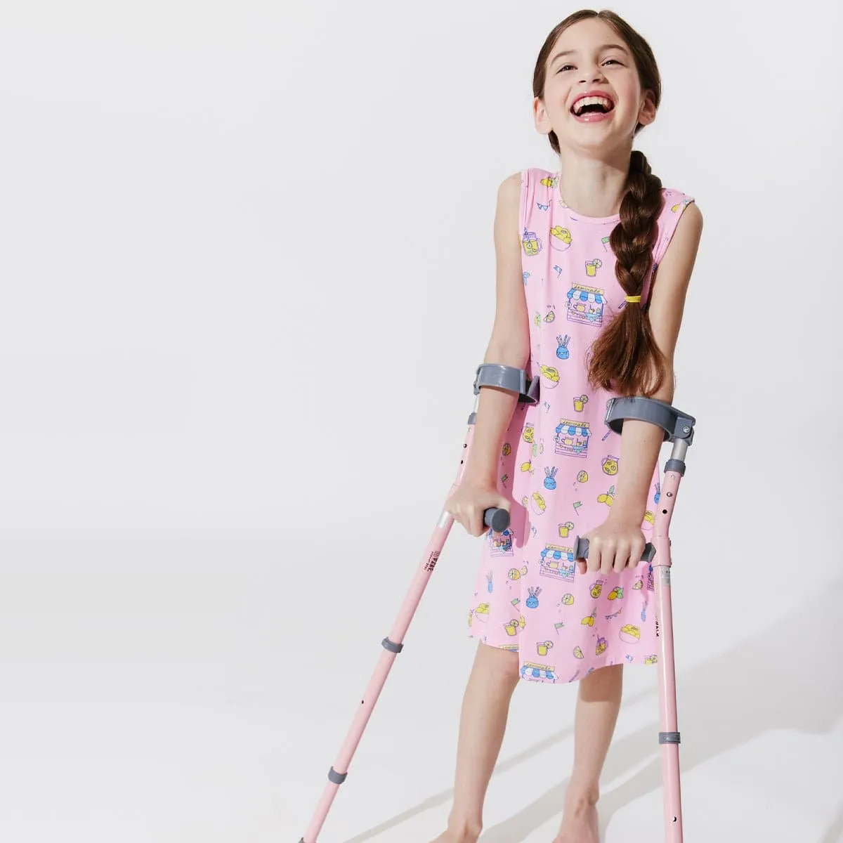 Pink Lemonade Bamboo Girls' Sleeveless Dress