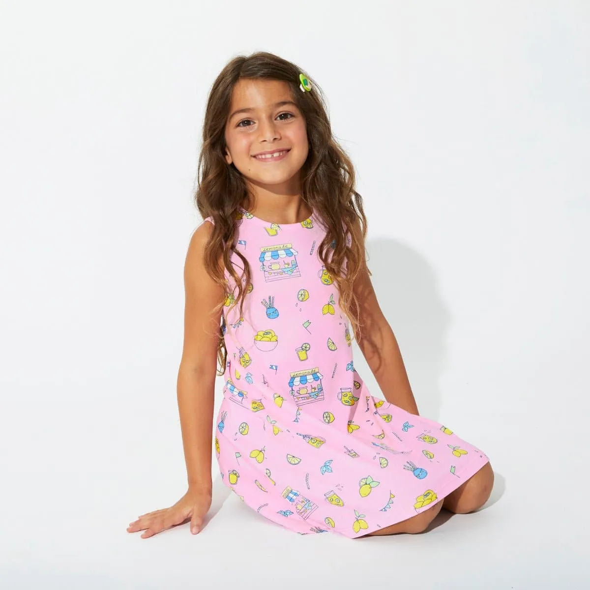 Pink Lemonade Bamboo Girls' Sleeveless Dress
