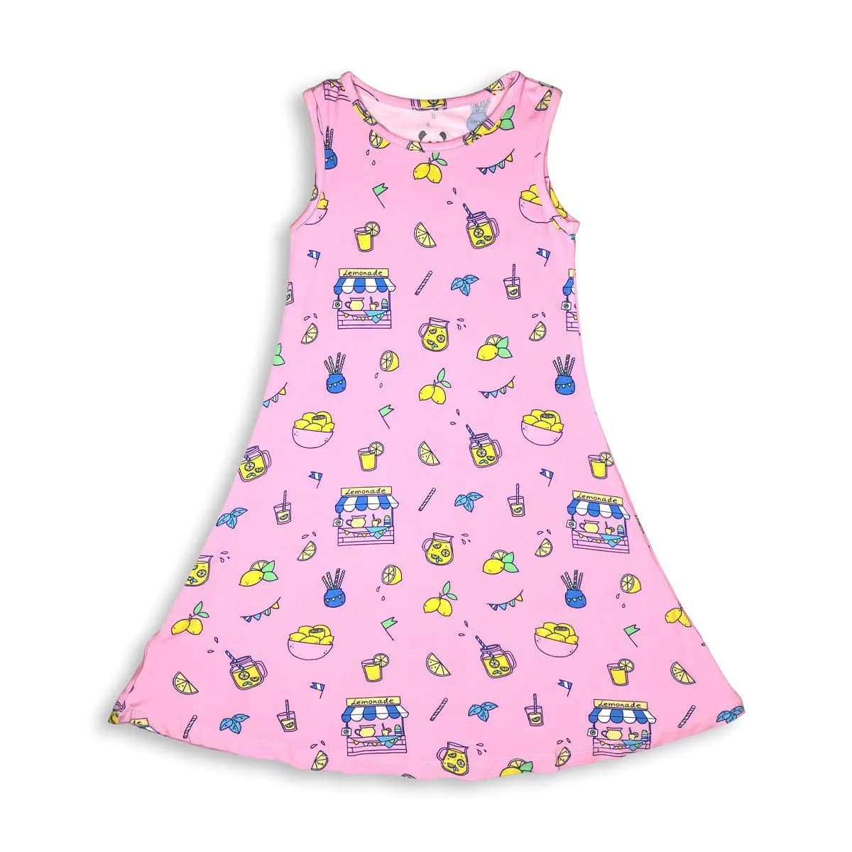 Pink Lemonade Bamboo Girls' Sleeveless Dress