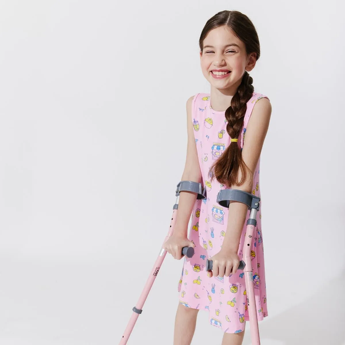 Pink Lemonade Bamboo Girls' Sleeveless Dress