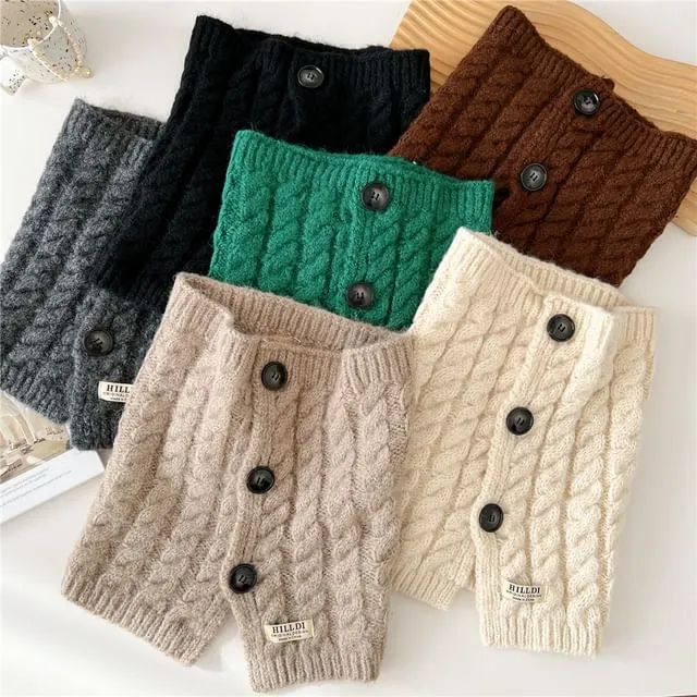 Plain Knit Neck Warmer Scarf