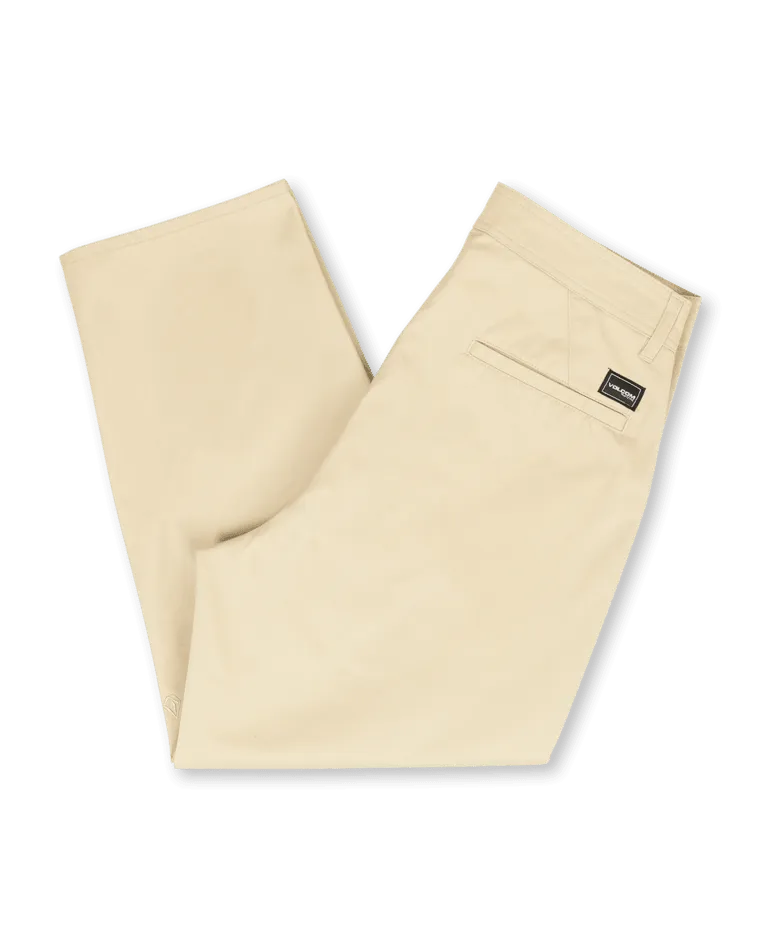 Pleated Loose Tapered Chinos in Almond