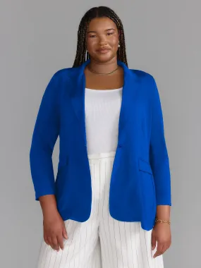 Plus Matte Jersey Blazer