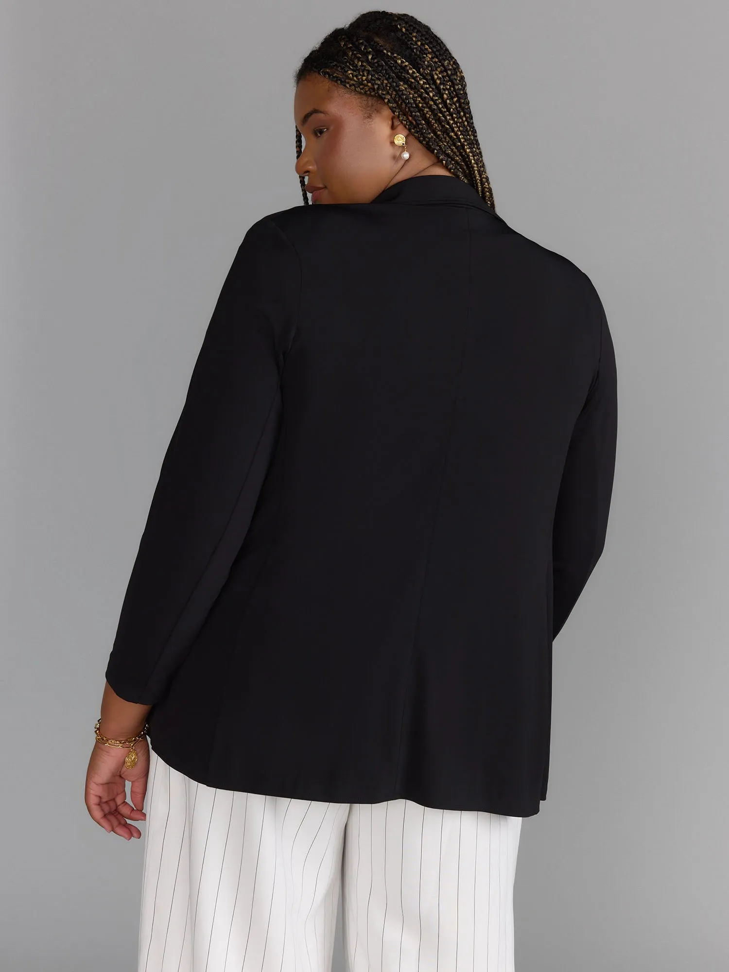 Plus Matte Jersey Blazer