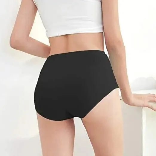 Plus Size No Show High Waist Underwear Print 5 Pack
