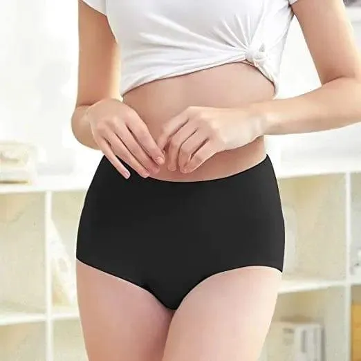 Plus Size No Show High Waist Underwear Print 5 Pack